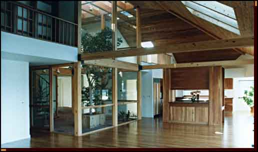 Great room & View of atrium